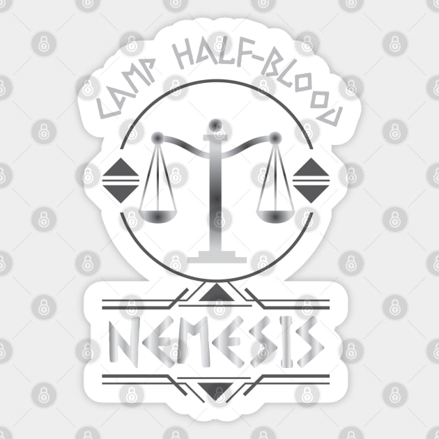 Camp Half Blood, Child of Nemesis – Percy Jackson inspired design Sticker by NxtArt